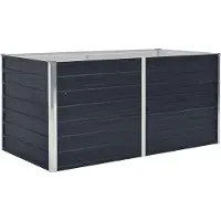 vidaXL Hochbeet Pflanzkübel Gartenbeet Pflanzkasten aus verzinktem Stahl mit Stützbügeln und Sicherheitskanten für Garten Terrasse und Balkon 160 x 80 x 45 cm