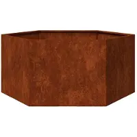 vidaXL Hochbeet Pflanzring Cortenstahl Rostoptik für Garten Terrasse und Balkon Pflanzkübel Blumenbeet rechteckig wetterfest robust dekorativ 90 x 90 x 45 cm
