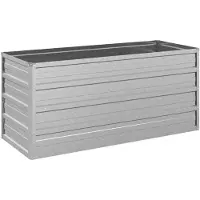 vidaXL Hochbeet Stecksystem aus verzinktem Stahl Pflanzbeet Gemüsebeet Blumenbeet für Garten Balkon Terrasse Außenbereich rechteckig 100x40x45 cm