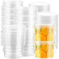 Merkloos Solidchoice - Kunststoffbehälter, 30 Stück - 500 ml - Wiederverwendbar - Lebensmittelbehälter - Auslaufsicher - Polypropylen - Transparent - Lebensmittelbehälter