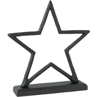 Villeroy & Boch Weihnachtsfigur "Deko-Stern Christmas Chic 26 cm schwarz", schwarz, B:6cm H:26cm T:25cm, Aluminium, Dekofiguren, Weihnachtsfigur, Abwischbar