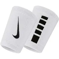 Nike - "Elite" Armband für Herren/Damen Unisex, Doppelbreit (2er-Pack) PP14712 (Einheitsgröße) (Weiß)