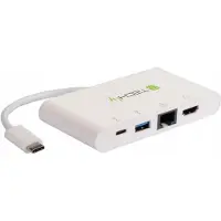 Techly IADAP USB31-DOCK1, USB 3.2 Gen 1 (3.1 Gen 1) Type-C, Weiß, HDMI, RJ-45, USB 3.2 Gen 1 (3.1 Gen 1) Type-A, USB 3.2 Gen 1 (3.1 Gen 1) Type-C, CE, RoHS, WEEE/RAEE, 4096 x 3072 Pixel, USB