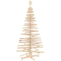 Syfax Holz Weihnachtsbaum KOTKA 150 cm Massives Kiefernholz Natürlich