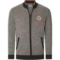 Jan Vanderstorm Strickjacke "Strickjacke HESAR", Herren, Gr. 6XL, grau (dunkelgrau melange), Strickjacken Strickjacke