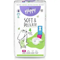 Bella Baby Happy Soft&Delicate Einwegwindeln mit Kanälen Maxi 8-14 kg 62 St.