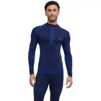 Falke - Technisches Unterwäsche-Oberteil mit Stehkragen - W Longsleeve Shirt Turtleneck M Space Blue für Herren - Größe L - Blau