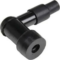 Citomerx Zündkerzenstecker schwarz Kunststoff Typ LANG (90° / nicht entstört / M4-Gewinde / 14 mm)