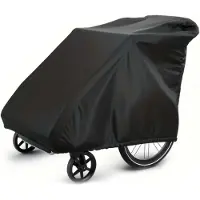 OCreon Abdeckhaube für Fahrradanhänger - 210D Oxford-Material - Wasserdicht - UV-Schutz - Schwarz