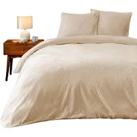 Douceur d'intérieur Komplet aus Velours-Struktur-Bettwäsche, 3-teiliges Set ZANOA, 240 x 220 cm