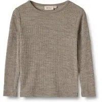 Wheat Wool Silk T-shirt Long Sleeve Alfie khaki melange (3204) 98