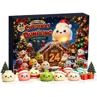 Generisch Adventskalender 2026 mit Squishy Niedlichen Dumpling Squishy Adventskalender B Beige