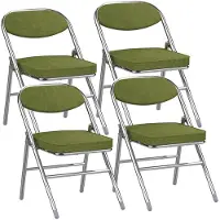 Sonstiges 4er Set Klappstuhl gepolstert Cord Armeegrün