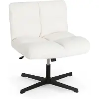 Dripio Bürostuhl mit Kunstlammfell, höhenverstellbar, neigbar, beige