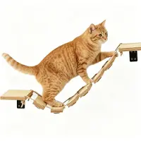 Dripio Katzen-Kletterwand-Set aus Massivholz, verstellbar, 32,5 x 15,5 cm