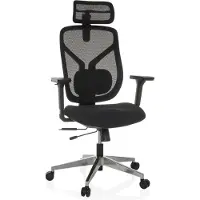 Dripio Bürostuhl CASSILIS B, Stoff/Netzstoff, Schwarz, höhenverstellbar