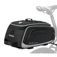 Merkloos Fahrradtasche Gepäckträgertasche Doppeltasche - 15 Liter - Wasserdicht - Mit Regenhülle - Schwarz