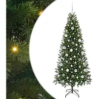 vidaXL Künstlicher Weihnachtsbaum Grün 180 cm PE und PVC