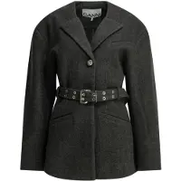 Ganni Wollkleid, Damen, Schwarz - Größe 36