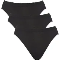 Calida Slip "Slip Iconics Brief 3P 3er Pack", Damen, Gr. 44, 3 Stk., schwarz, Unterhosen Slip