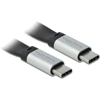 DeLOCK 85926, 0,22 m, USB C, USB C, USB 3.2 Gen 2 (3.1 Gen 2), 10 Gbit/s, Schwarz, Silber