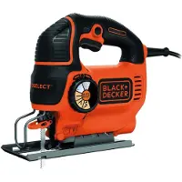 Black & Decker KS801SE-QS, Oberer Griff, Schwarz, Orange, 45°, Laminat, Kunststoff, Holz, 8 cm, 1,9 cm