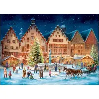 Richard Sellmer Verlag Papier Adventskalender Weihnachtskalender für Kinder und Erwachsene mit Glitzer Frankfurt Römerplatz