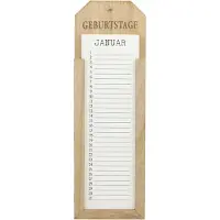 Merkloos Holzkalender für Geburtstage mit dekorativer Wanddekoration