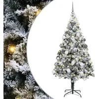 vidaXL Künstlicher Weihnachtsbaum Weiß 180 cm