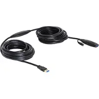 DeLOCK USB3.0-A - USB3.0-A, 10m, 10 m, USB A, USB A, USB 3.2 Gen 1 (3.1 Gen 1), Männlich/Weiblich, Schwarz