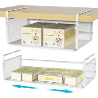 OEM Unterregal-Organizer 2er-Set, verstellbar 38-57,5 cm, Weiß