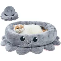 Merkloos Einzigartiges Octopus-förmiges Hundebett für Kleine und Mittelgroße Hunde