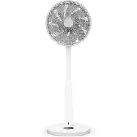 Duux Whisper 3 Standventilator – Energiesparender Ventilator mit 26 Geschwindigkeiten, Timer & Nachtmodus – Höhenverstellbar (73–95 cm) – Horizontale + Vertikale Oszillation – Weiß