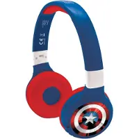 Lexibook Avengers Marvel 2-in-1 Kinder Bluetooth Kopfhörer, Stereo Wireless & Kabel, Kindersicher 85 dB, Faltbar, Verstellbar, Mikrofon, Bis zu 12 Stunden Akku
