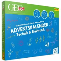 Franzis 67171 GEOlino Adventskalender Technik und Elektronik Akustik Elektronik Licht Experimentierspaß für die Weihnachtszeit für Kinder ab 8 Jahren