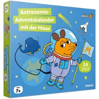 Franzis 67162 Astronomie Adventskalender mit der Maus 24 Versuche für den Advent zum Entdecken Forschen und Rätseln für Kinder ab 7 Jahren