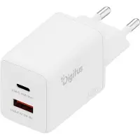 Digitus USB GaN Charger 45W, 1x USB-C, 1x USB-A, Drinnen, AC, Weiß