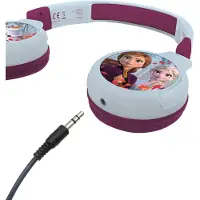 Lexibook Die Eiskönigin 2-in-1 Kinder Kopfhörer Bluetooth & Kabel, Stereo, Faltbar, Verstellbar, Mikrofon, Lautstärke 85 dB, Wiederaufladbar, Kinderfreundlich