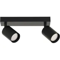 TK Lighting LARA Deckenstrahler, 2-flammig, GU10, Schwarz, 30 cm