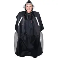 Merkloos Schützende Poncho Regenjacke für Rollstuhlfahrer - Schwarz