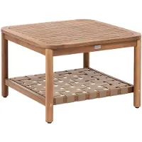 Beliani Outdoor Couchtisch Braun Akazienholz 70 x 70 cm Quadratisch Modernes Design für Garten Terrasse