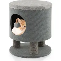 FANTASK 3 in 1 kleine Katzenmöbel, 40x40x47cm, 3 Sisal Katzenkratzbaum & Katzenh