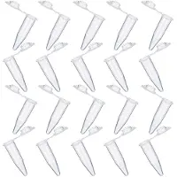 Merkloos Mikrozentrifugenröhrchen Zentrifugenröhrchen Reaktionsgefäß - 1,5 ml - Transparent - Mit Deckel - 20 Stück