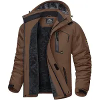 Merkloos Winterjacke, Skijacke – Wasserdicht – Fleece-Futter – Mit abnehmbarer Kapuze – Für Outdoor-Aktivitäten und den Winter