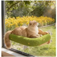 Dripio Katzenhängematte fürs Fenster, weiches Katzenbett, 62,5x34,5x9 cm