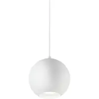 Ideal Lux Moderne Aufhängung Mr Jack Metall Weiß 1 Licht 7W 3000K Warmes Licht Groß