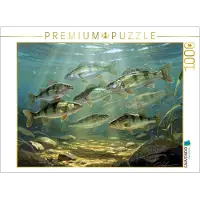CALVENDO Puzzle Fang den Moment. Fang den Barsch. | 1000 Teile Lege-Größe 64 × 48 cm Foto-Puzzle für glückliche Stunden