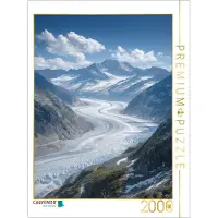 CALVENDO Puzzle Aletschgletscher Schweiz | 2000 Teile Lege-Größe 90 × 67 cm Foto-Puzzle für glückliche Stunden