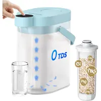 Dripio Elektrischer Wasserfilterkanne, 3,5 l, 0 TDS, 4-stufig, blau