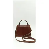 I Fratelli Firenze Handtasche Leder Vacchetta Magnetverschluss Rot Fire Red UNICA 20.5x22x9 cm 5617-Rosso Scuro